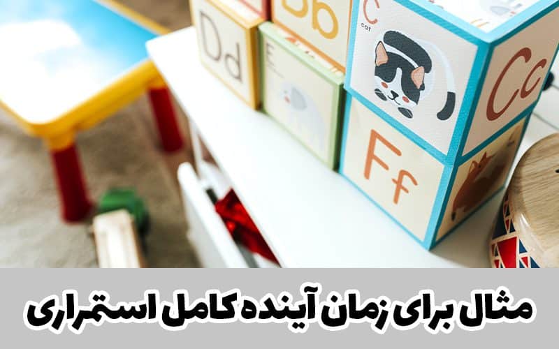 مثال برای زمان آینده کامل استمراری